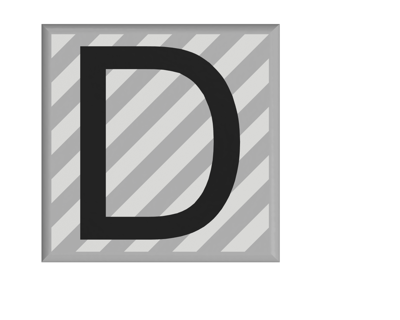 Letter Coasters Solid