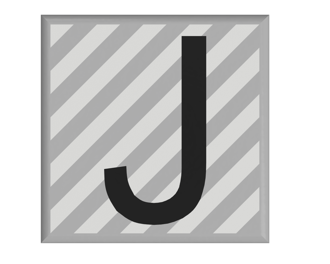 Letter Coasters Solid