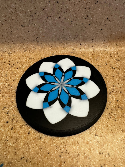 Blue and White flower Coaster
